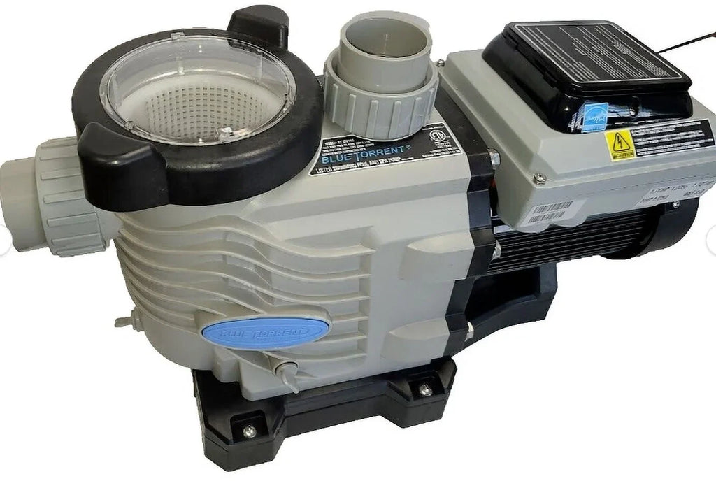 Blue Torrent 2hp Variable Speed Swimming Pool Pump with 2" Unions, Adjustable Stand for Retrofit 3yr Warranty