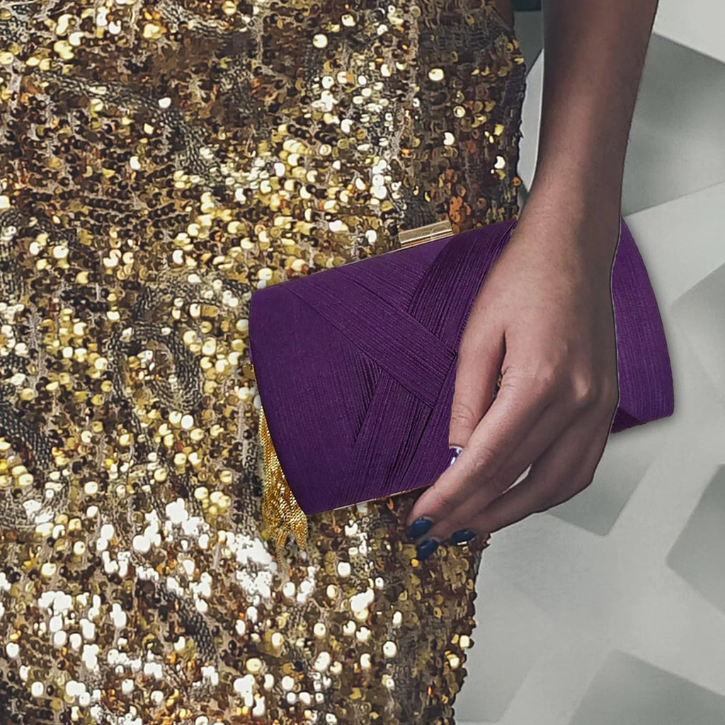 Luxury Evening Clutch Bag Tassel Handbag Clutch Purses Shoulder Bag Women ,