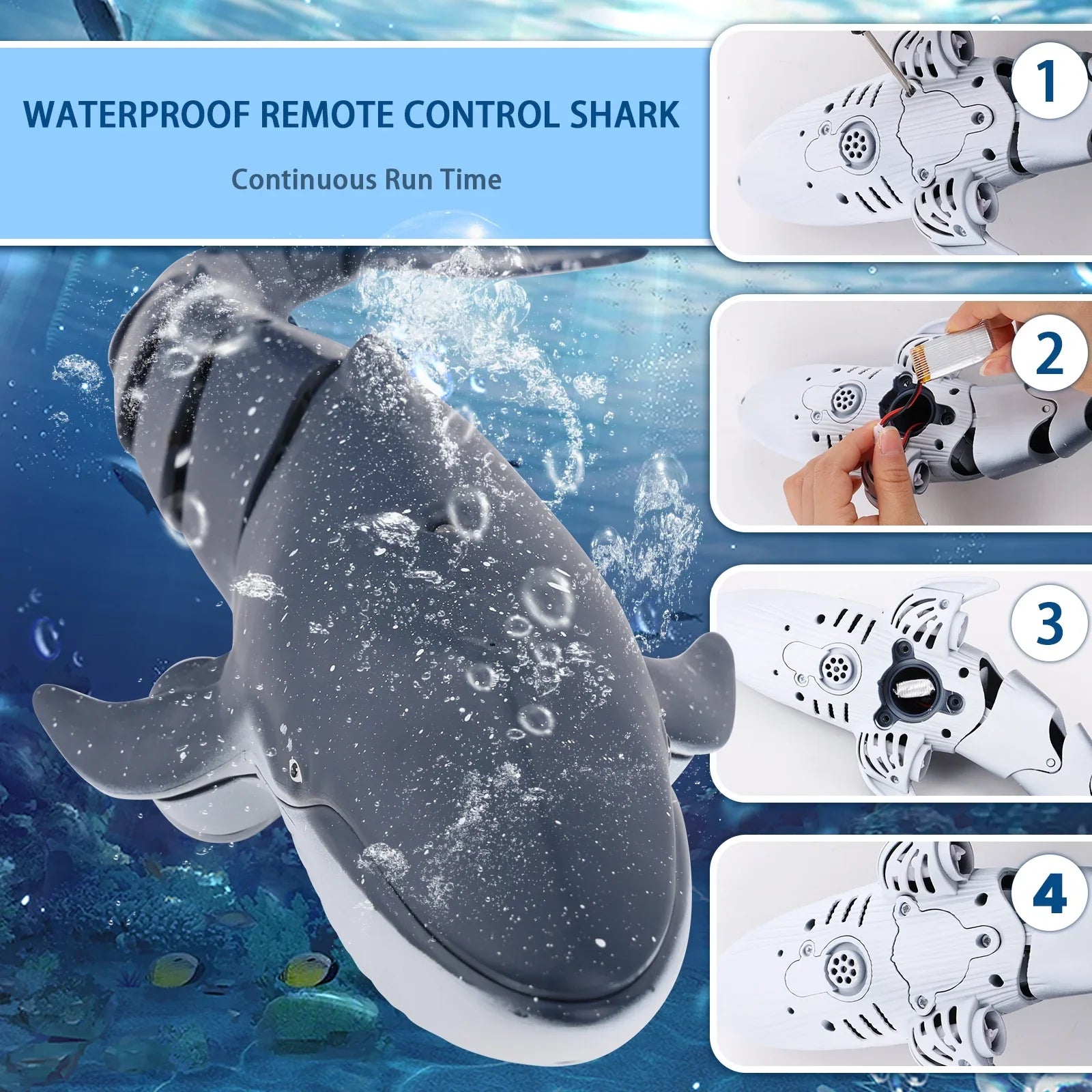 Ant Class Remote Control Whale Toys, RC Shark Spray Water Ship Toy for Boys Girls, Swimming Pool Toys, RC Craft for Kids, Diving Toys for Pool