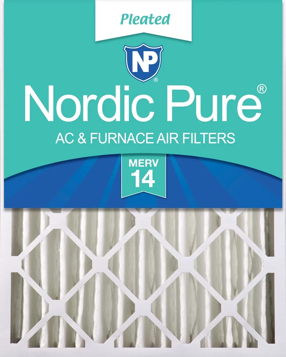 Nordic Pure 12x24x4 (3 5/8) Pleated MERV 14 Air Filter 1 Pack