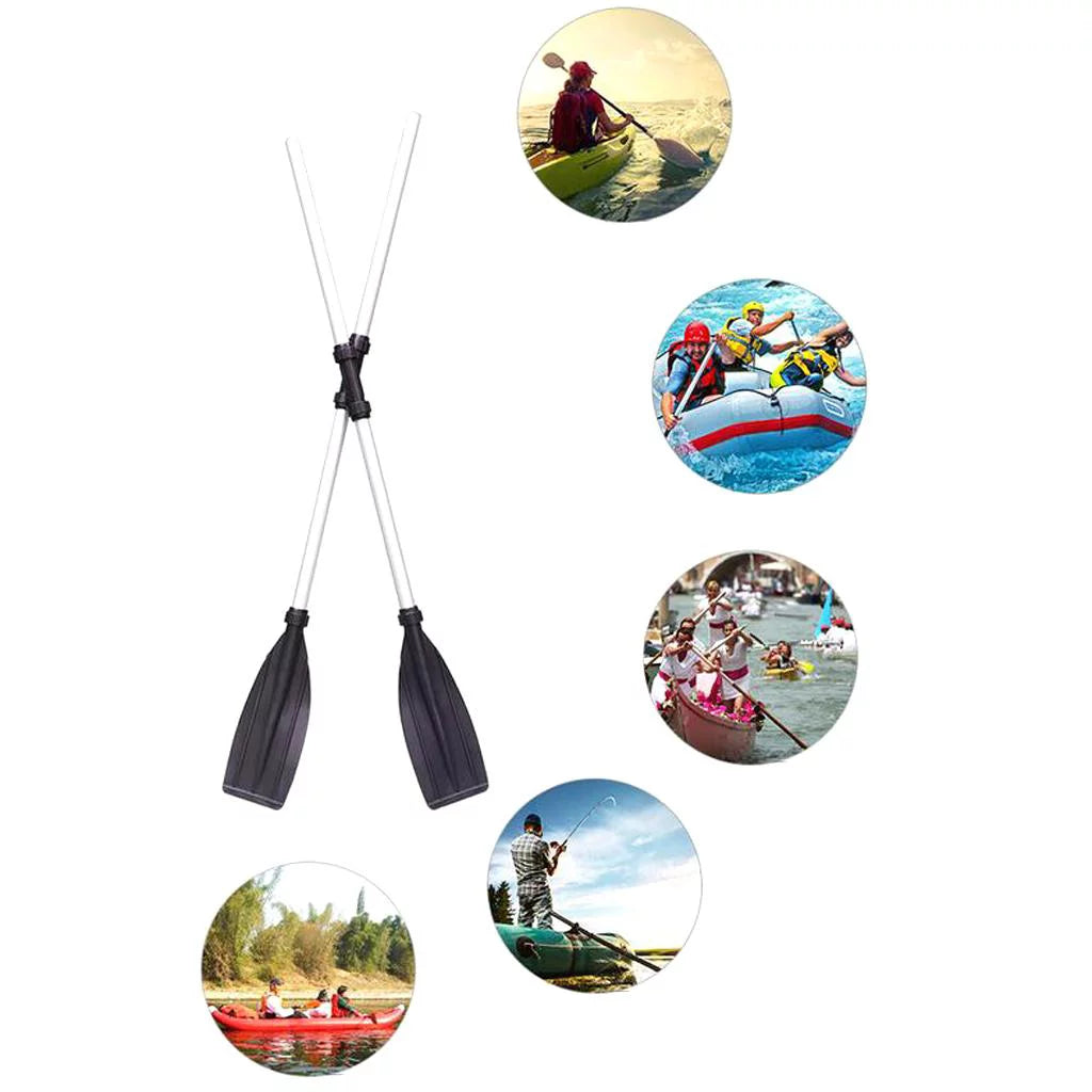 1 Pair 49.6 inches - Heavy Duty Aluminum Alloy Lightweight Watercraft Oars for Inflatable Kayaks Canoe Raft Rubber Dinghy