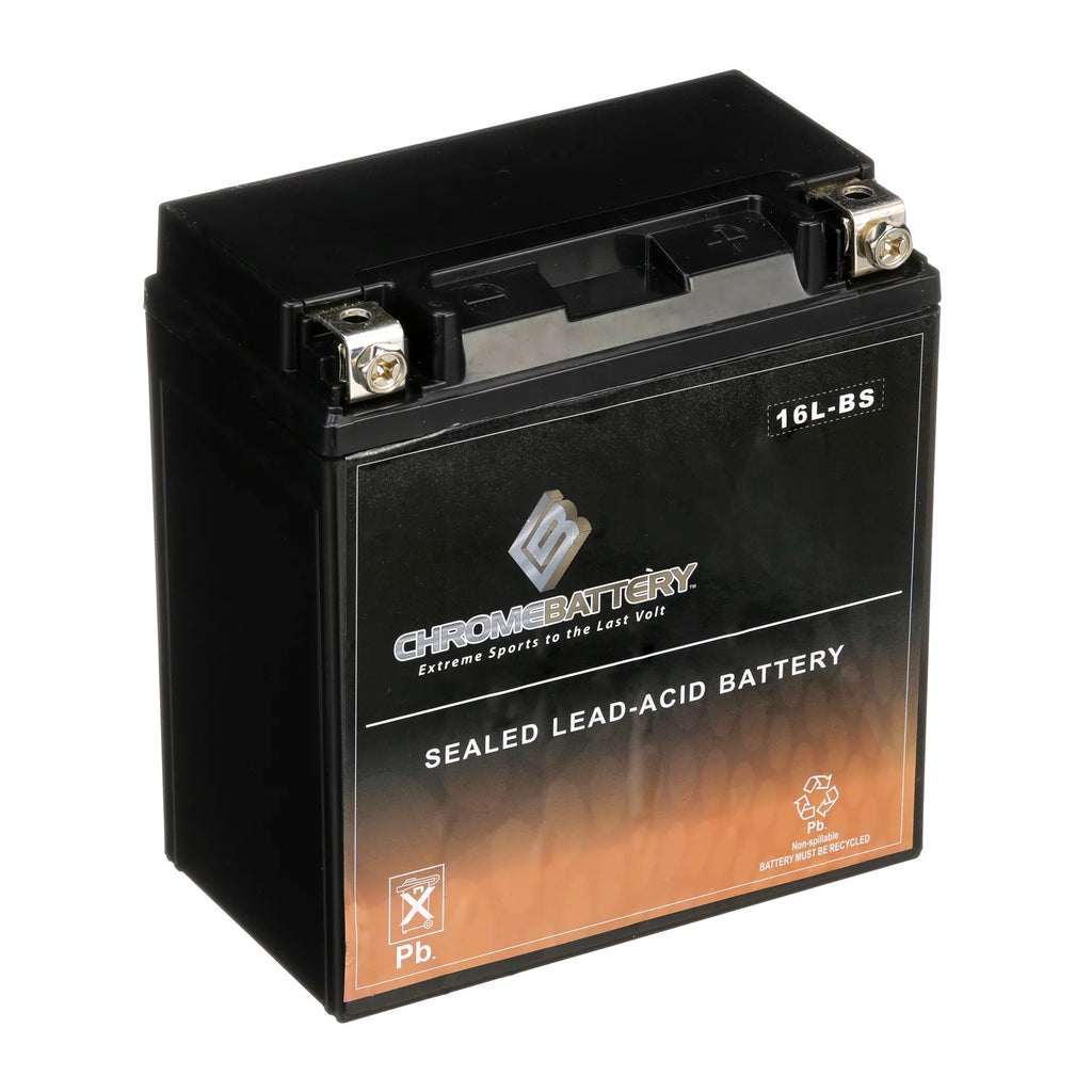 Chrome Battery YTX16L-BS (16L-BS 12 Volt,14 Ah, 230 CCA) Jet Ski Battery for Kawasaki 550cc Js550 Sx 86-'95