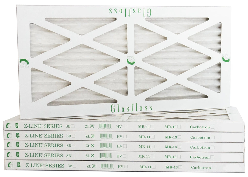 Glasfloss 22x26x1 - MERV 10 -Qty:6 - Furnace Air Filter - Made in USA (Actual Size: 21.5 x 25.5x7/8 inch)