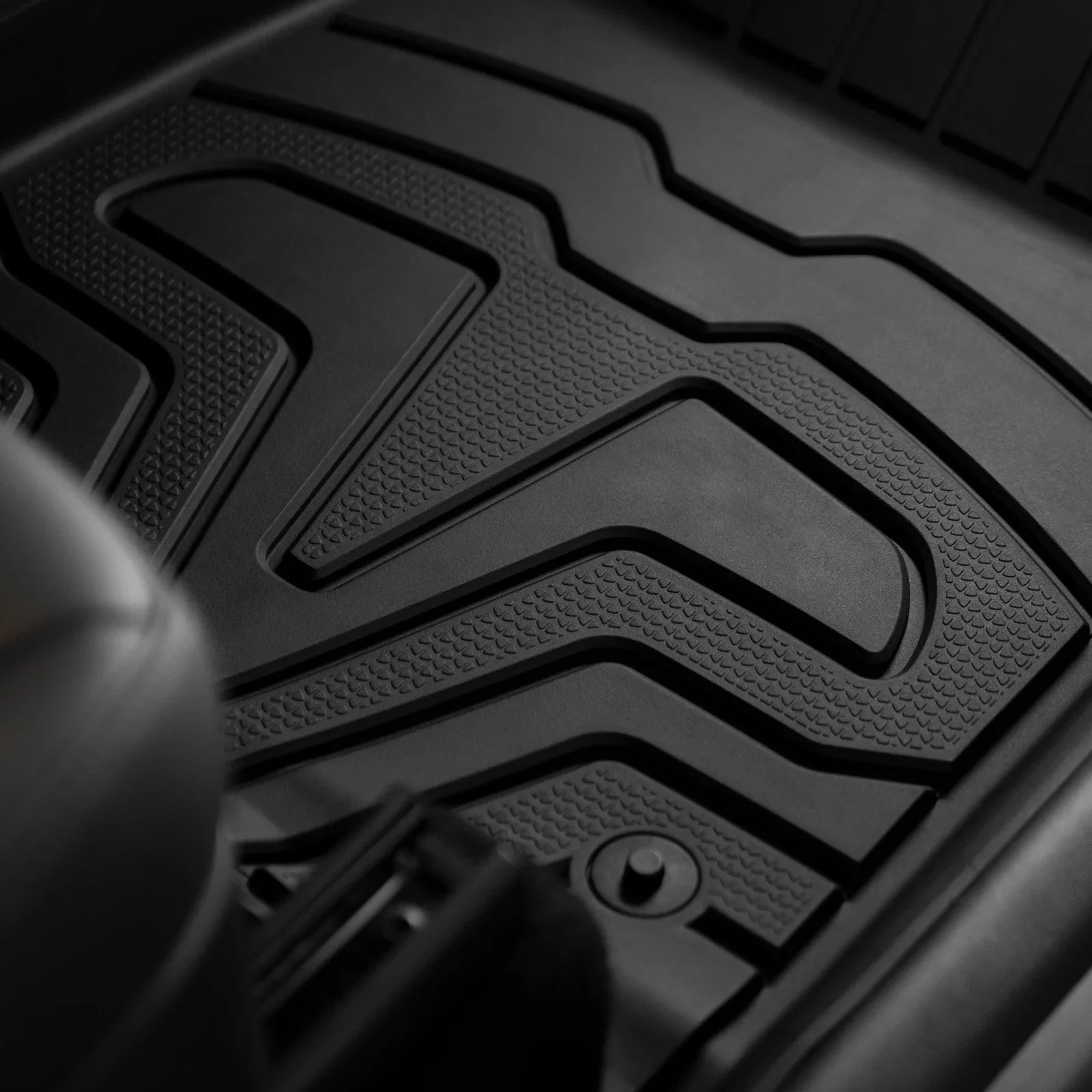 Ikon Motorsports 3D TPE Floor Mats + Trunk Mat Suitable with 2020-2023 Tesla Model Y, All Climate Floor Liners, Front & 2nd Row Full Set Custom Protection Heavy Duty Rear Tray Cargo Mats, Black