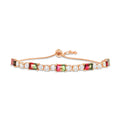 Lesa Michele Rose Gold Plated Brass Adjustable Bracelet for Women