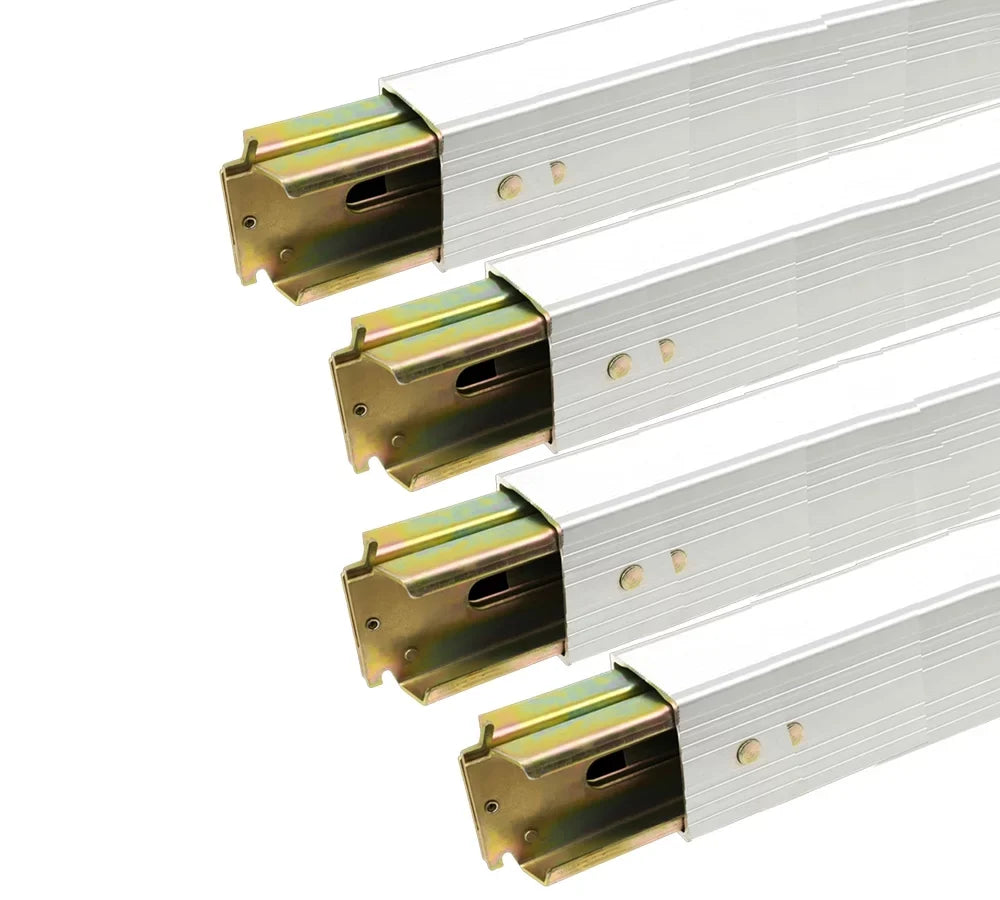 (4 Pack) 92"- 103" Adjustable Aluminum E-Track Decking/Shoring Beams | Cargo Load Lock Bars for Enclosed Trailers, Trucks, Vans, with The E Track Tie-Down System