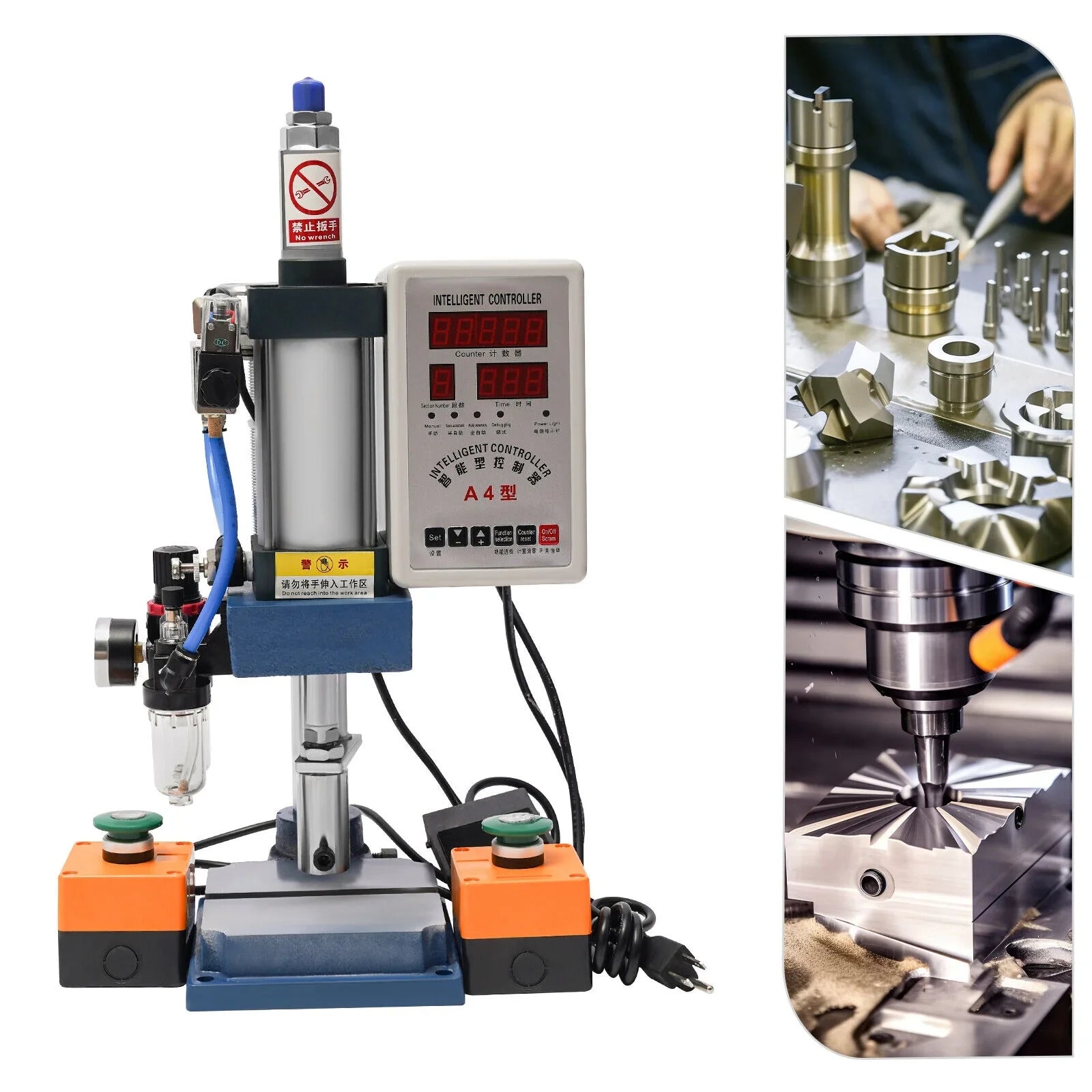 New 440lb Adjustable Pneumatic Punch Machine Press Equipment with Digital Controller, 4V210-8