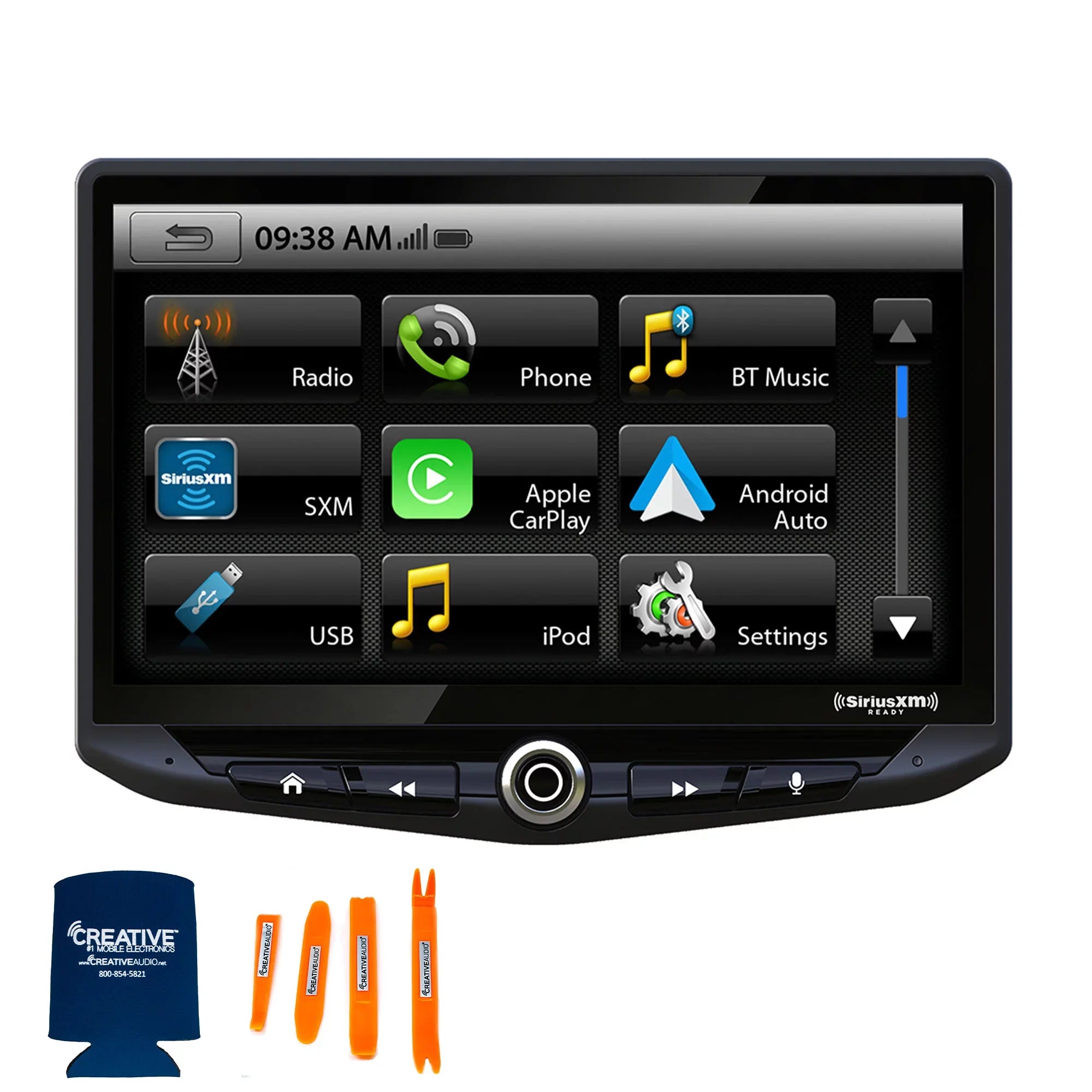 Stinger Heigh10 10" In-dash Infotainment System Matching with Apple CarPlay & Android Auto, Includes Satellite Radio Tuner & Installation Kit Suitable with 14-18 GM Trucks