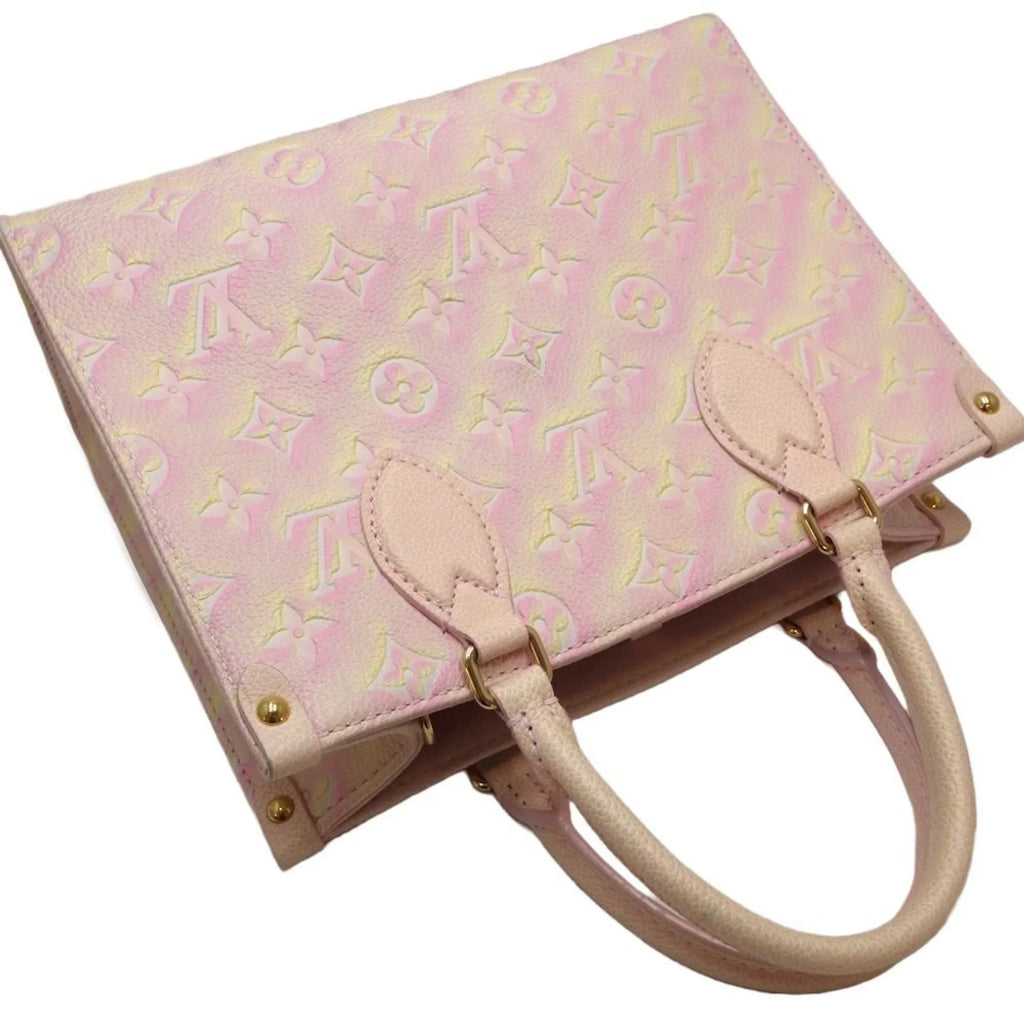 Pre-Owned LOUIS VUITTON On the Go PM M46168 Handbag Empreinte Light Pink 450088 (Good)