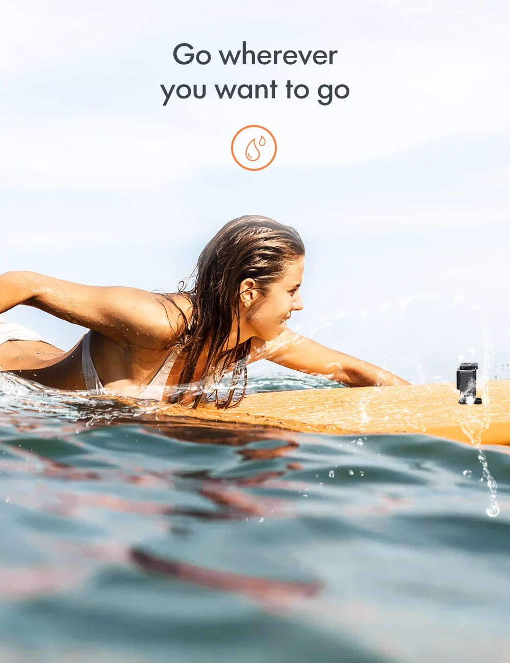 Apeman A87 Action Camera, UHD 4K/60fps 20MP Touchscreen WiFi Underwater Camcorder for Motorbike and Skateboard Camera