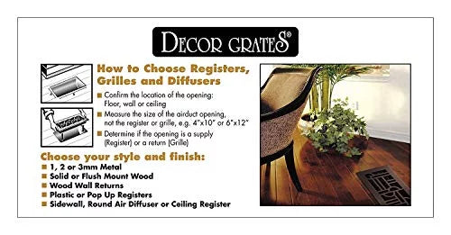 Decor Grates SPH414-NKL Floor Register, 4x14, Brushed Nickel Finish