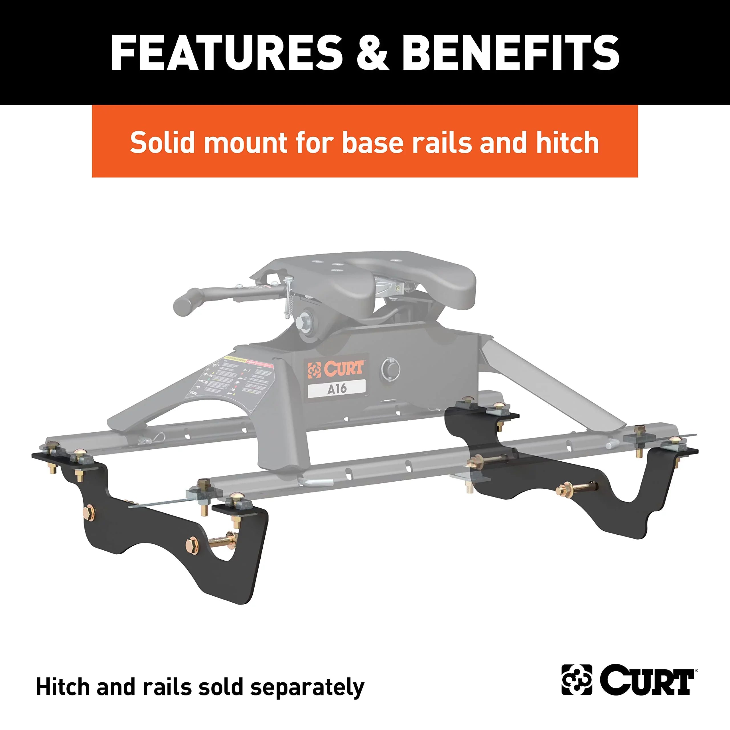 Curt Manufacturing 16431 Custom 5th Wheel Brackets, 19-22 Ford F-250/350/450