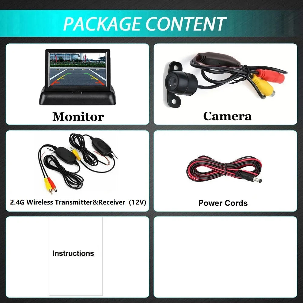 New 5inch HD Backup Camera Car Monitor Rear Camera View Parking System Night Vision