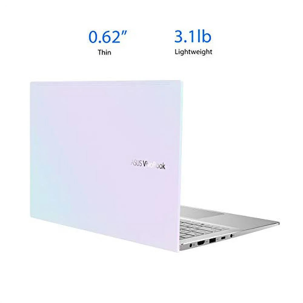 ASUS VivoBook S14 S433 Thin and Light Laptop, 14? FHD Display, i5-1135G7 CPU, 8GB DDR4 RAM, 512GB PCIe SSD, Thunderbolt 3, Wi-Fi 6, Windows 10 Home, Dreamy White, S433EA-DH51-WH
