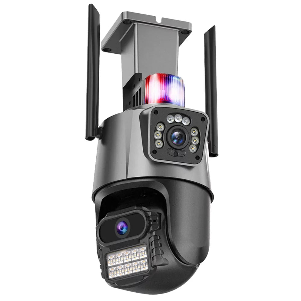 Kepeak Dual Lens Security Camera, Wi-Fi Home Surveillance Cameras Outdoor 360° View, 2-Way Audio Night Vision, Waterproof
