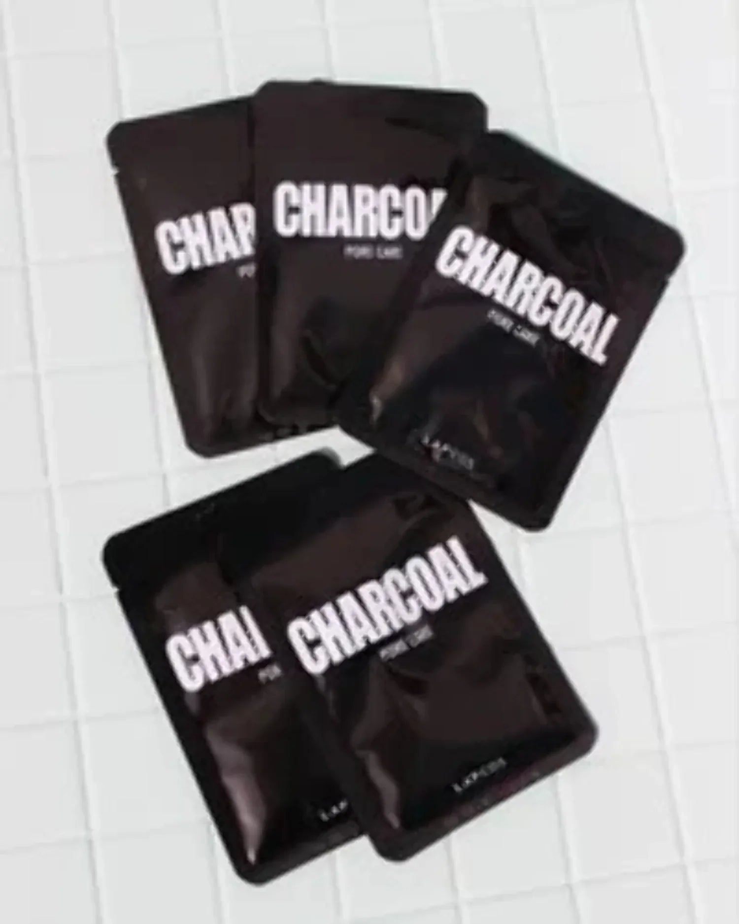 LAPCOS Charcoal Sheet Mask, Daily Face Mask with Salicylic Acid and Tea Tree Oil to Detoxify and Tighten Skin, 5-Pack