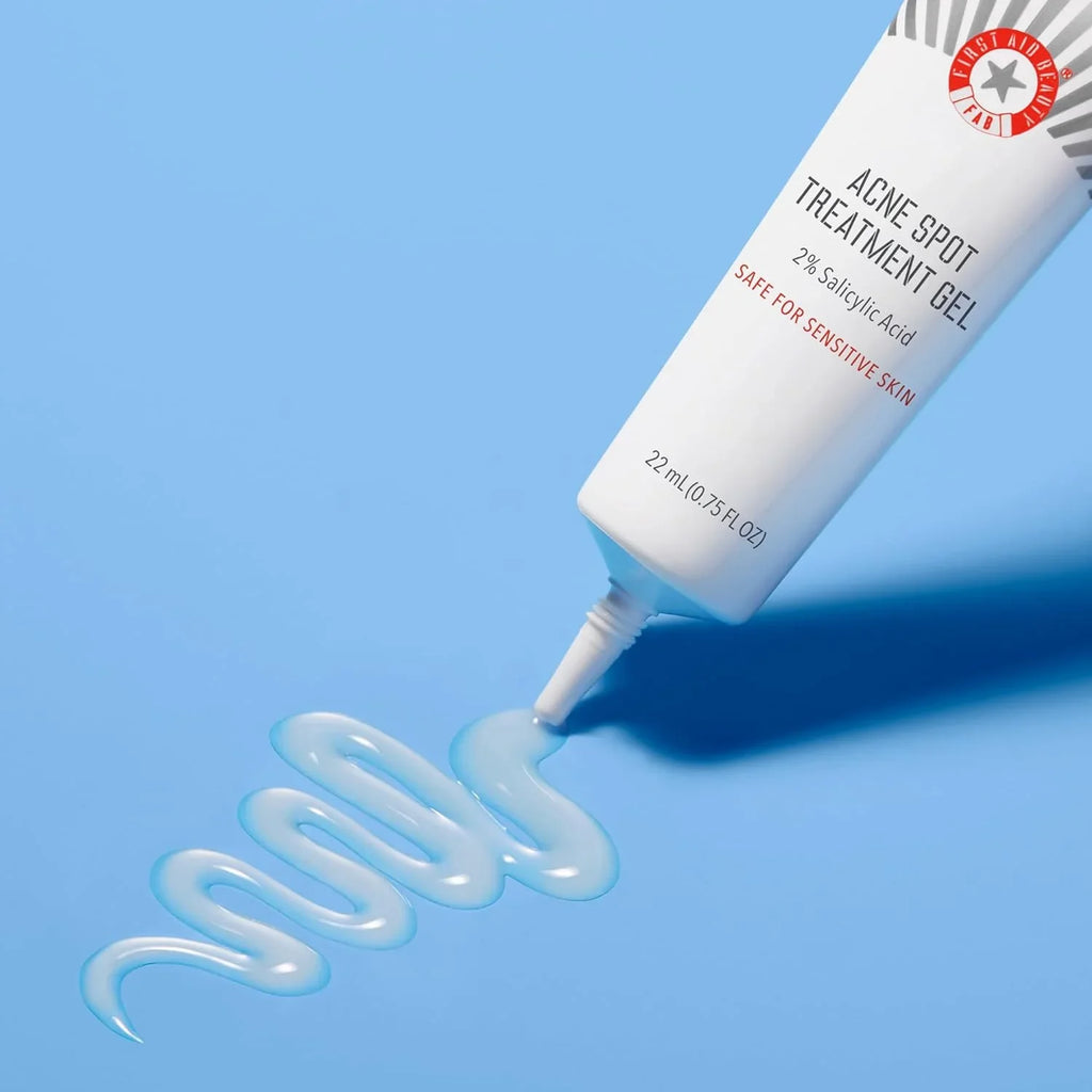 First Aid Beauty FAB Pharma BHA Acne Spot Treatment Gel 2% Salicylic Acid, Treatment for Breakouts, Whiteheads, Blackheads and Acne Blemishes
