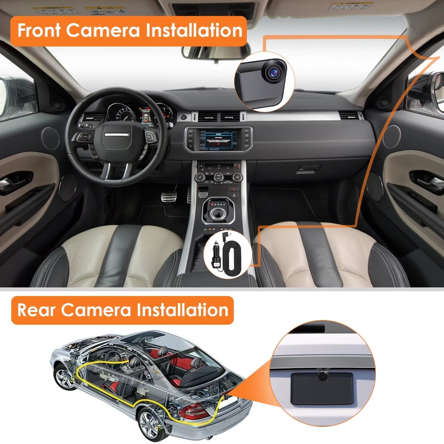 iMounTEK Car DVR 4K HD Dash Cam Dual Lens Recorder 170° Angle Camera with Night Vision, G-Sensor, Parking Monitor