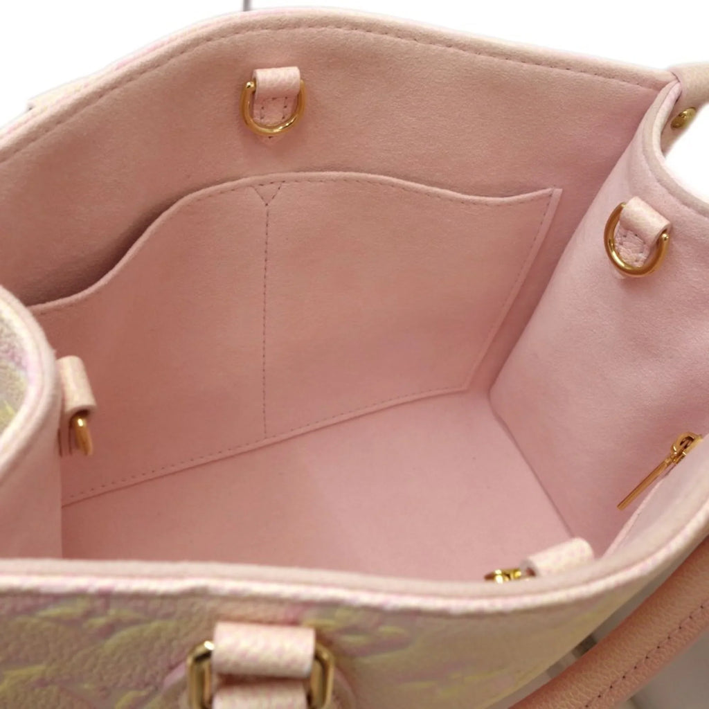 Pre-Owned LOUIS VUITTON On the Go PM M46168 Handbag Empreinte Light Pink 450088 (Good)