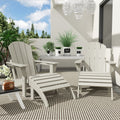 Polytrends Laguna All Condition Poly Outdoor Patio Adirondack Chair Conversation Set - (4-Piece) Sand