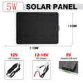 DFITO 22W Solar Panel,12V/5V Trickle Charger Battery Charger Kit W/ 2x Alligator clip,1x Cigarette lighter,2 Carabiners,1 mountaineering bag,1 Fast Charger,Maintainer Watercraft RV Car
