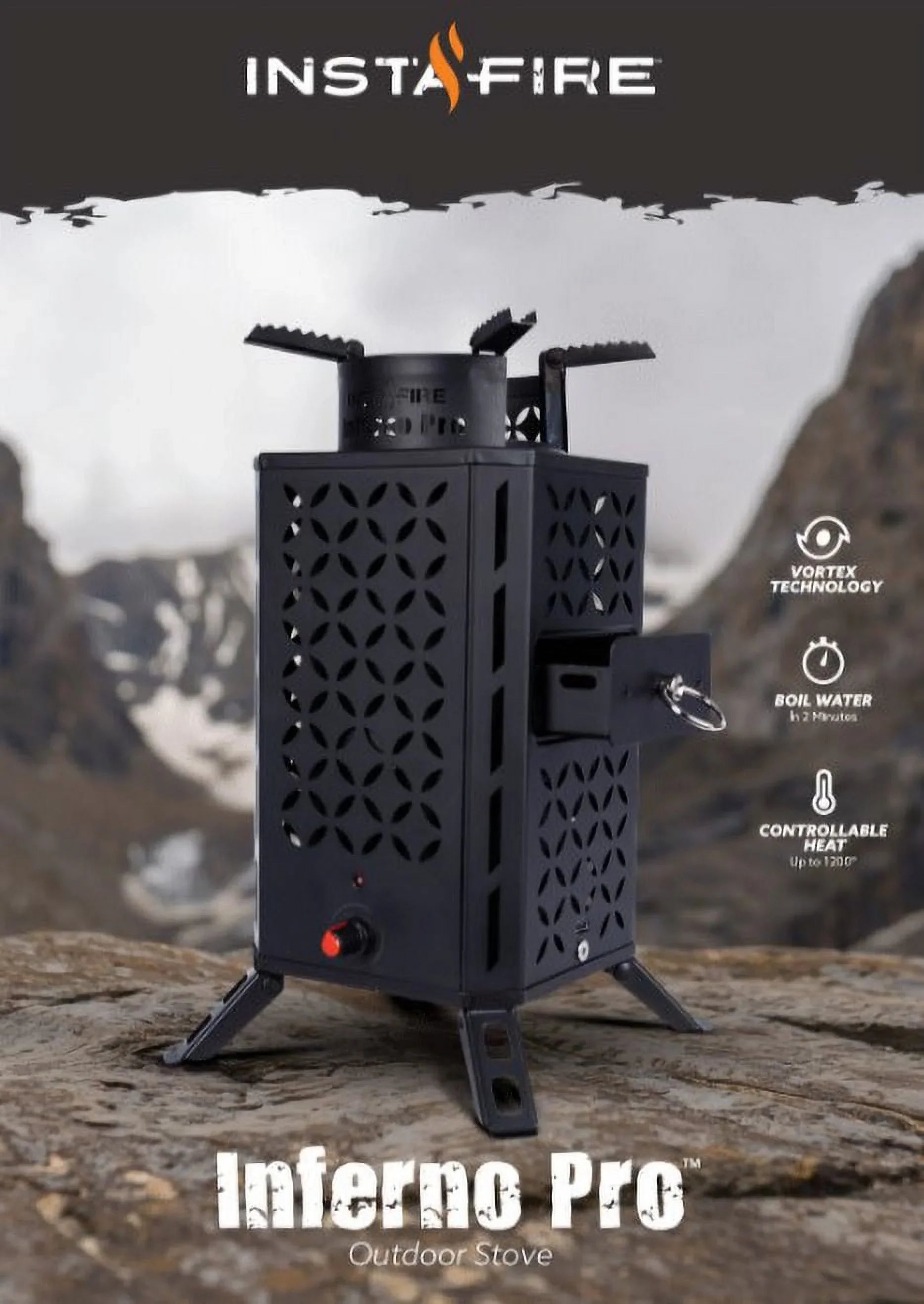 New InstaFire Inferno Pro Outdoor Biomass Fuel Stove (off-Grid, Emergency, Camping)