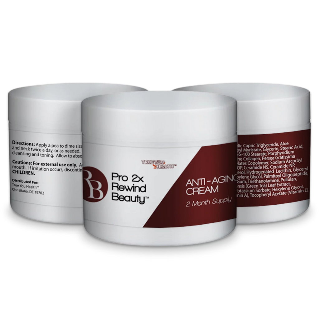 Pro 2x Rewind Beauty - Premium Anti-Aging Cream - 2 Month Supply - Help Reduce the Signs of Aging Day & Night - Anti-Wrinkle Technology to Lift & Firm - Contains Collagen & Vitamin A & Vitamin C
