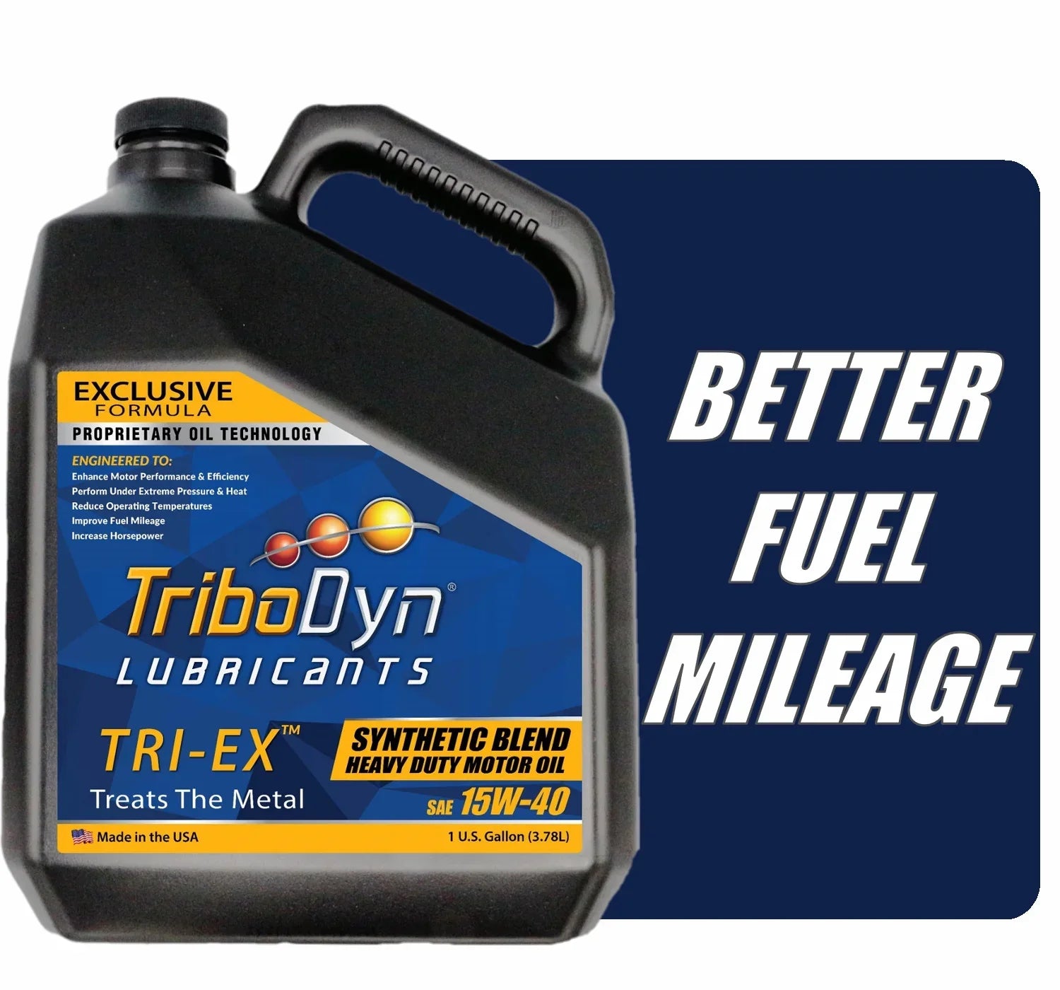 TriboDyn TRI-EX Synthetic Blend 15W40 Diesel Oil - Gallon Bottle