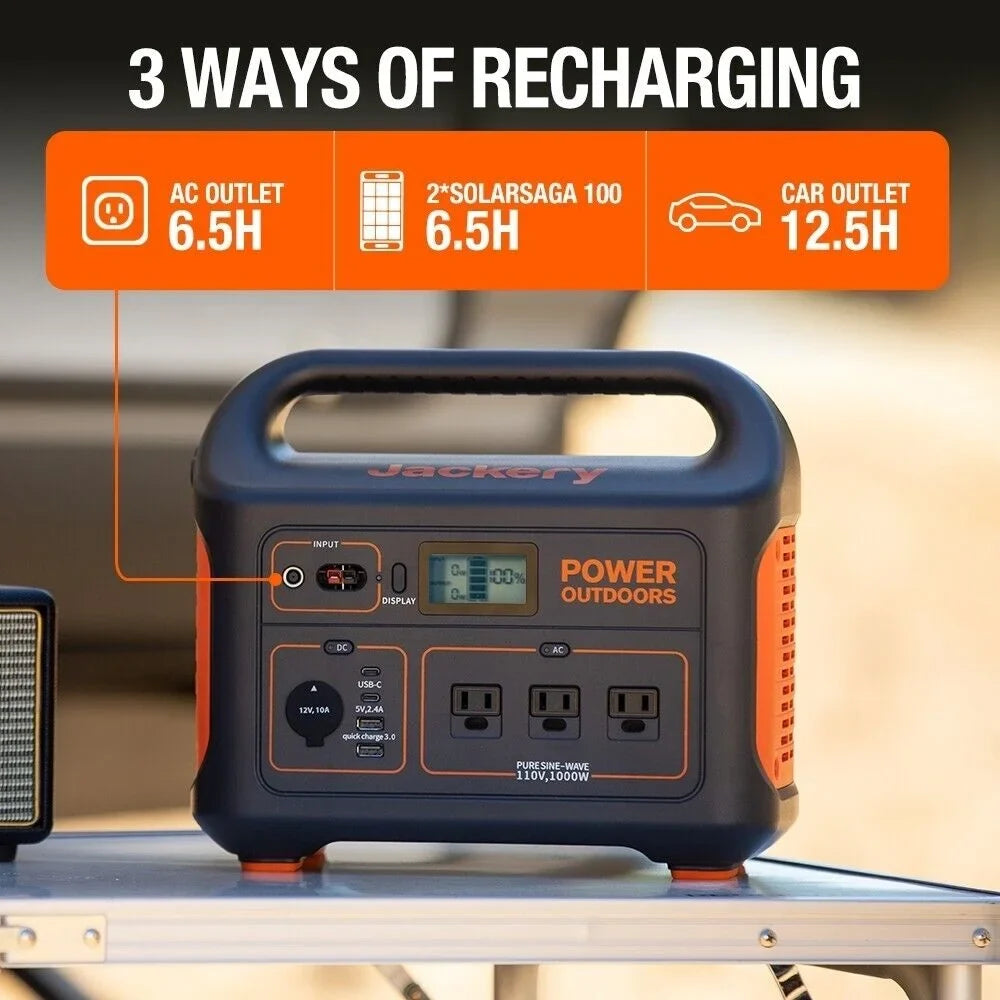 Jackery Portable Power Station 880, 880Wh Backup Power, Restored