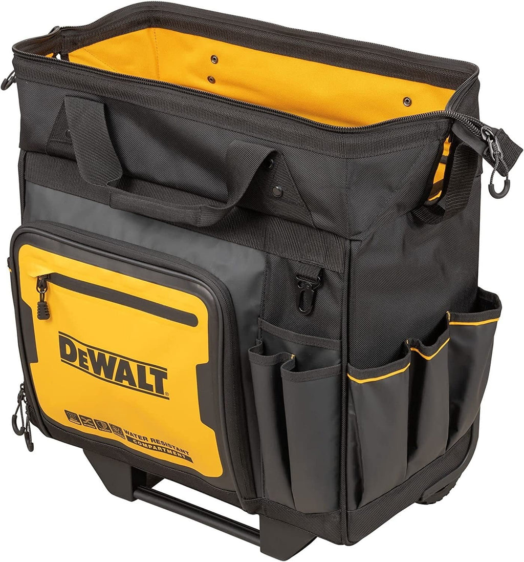 DEWALT Tool Bag with Wheels, Tool Storage and Organization, Strong and Water Impervious 18 Inch DWST560107