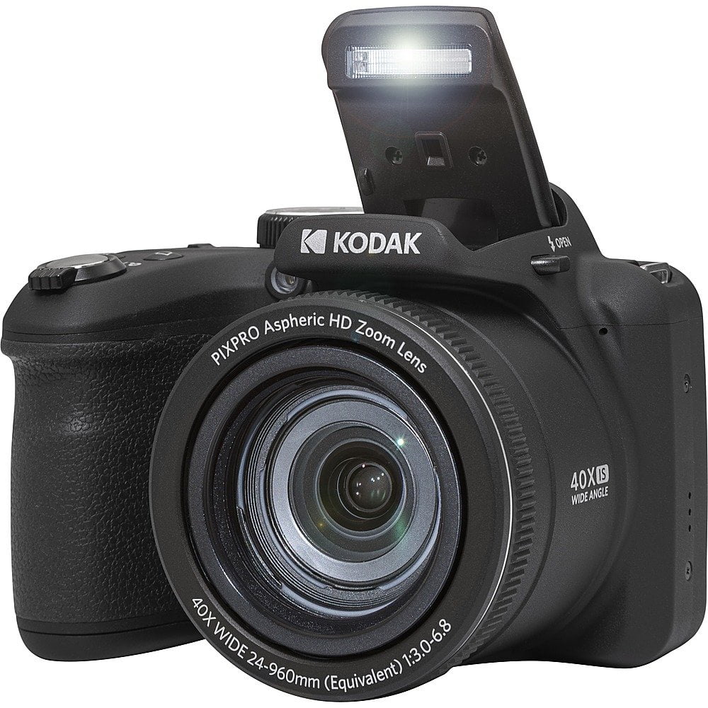 Open Box KODAK PIXPRO AZ405-BK 20MP Digital Camera 40x Optical Zoom 24mm Wide Angle Lens Optical Image Stabilization 1080P Full HD Video 3" LCD Vlogging Camera (Black)