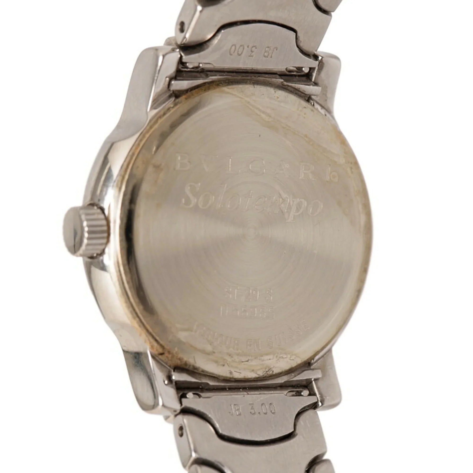 Pre-Owned Bvlgari Solo Tempo Watch ST29S Quartz Black Dial Stainless Steel Ladies BVLGARI (Good)