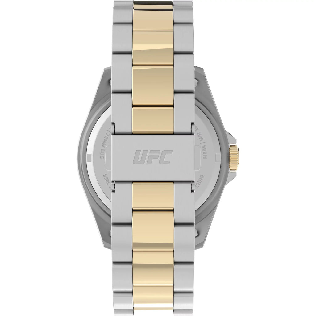 Timex UFC Men's Debut 42mm Watch - Two-Tone Strap Blue Dial Silver-Tone Case