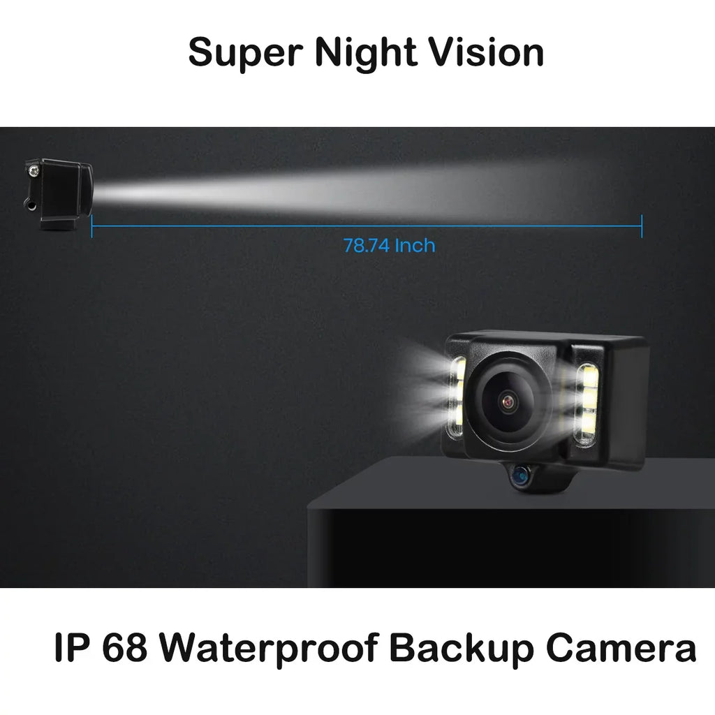 Auto-Vox Wireless Backup Camera Oem Look Rear View Mirror Camera for Trucks, Super Night Vision Car Backup Reversing Camera System for Vehicles (T1400U)