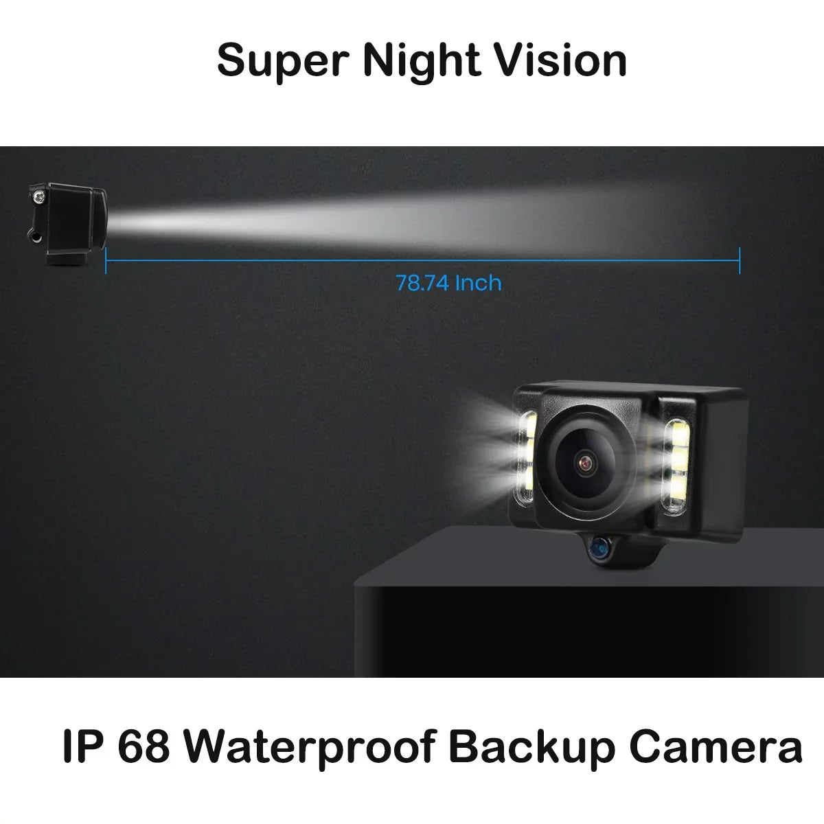 Auto-Vox Wireless Backup Camera Oem Look Rear View Mirror Camera for Trucks, Super Night Vision Car Backup Reversing Camera System for Vehicles (T1400U)