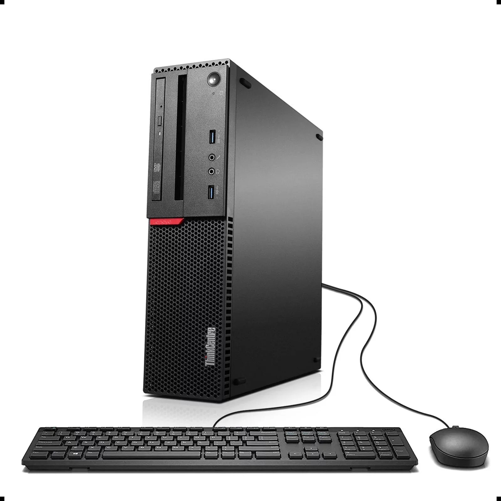 Lenovo ThinkCentre M800 SFF High Performance Desktop Computer, Quad i5-6400 up to 3.3GHz, 8G DDR4, 512G SSD, DVD, WiFi, BT, 4K Support, DP, VGA, Win10 Pro 64 En/Sp/Fr Used Grade A