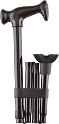 NOVA Folding Cane, Walking Cane with Quad Tip, Foldable & Adjustable Travel Cane, Leopard