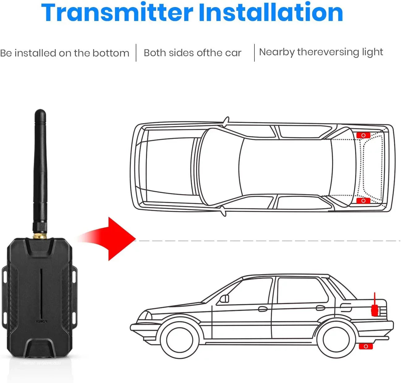 AUTO-VOX T1400 Upgrade Wireless Backup Camera Kit , OEM Look Rear View Mirror Camera Monitor with Waterproof Super Night Vision Back Up Camera for Car/Trucks