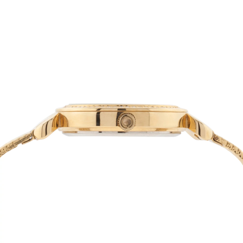 Elgin Adult Woman's Gold-Tone Analog Watch with Sunray Dial - EG1610011