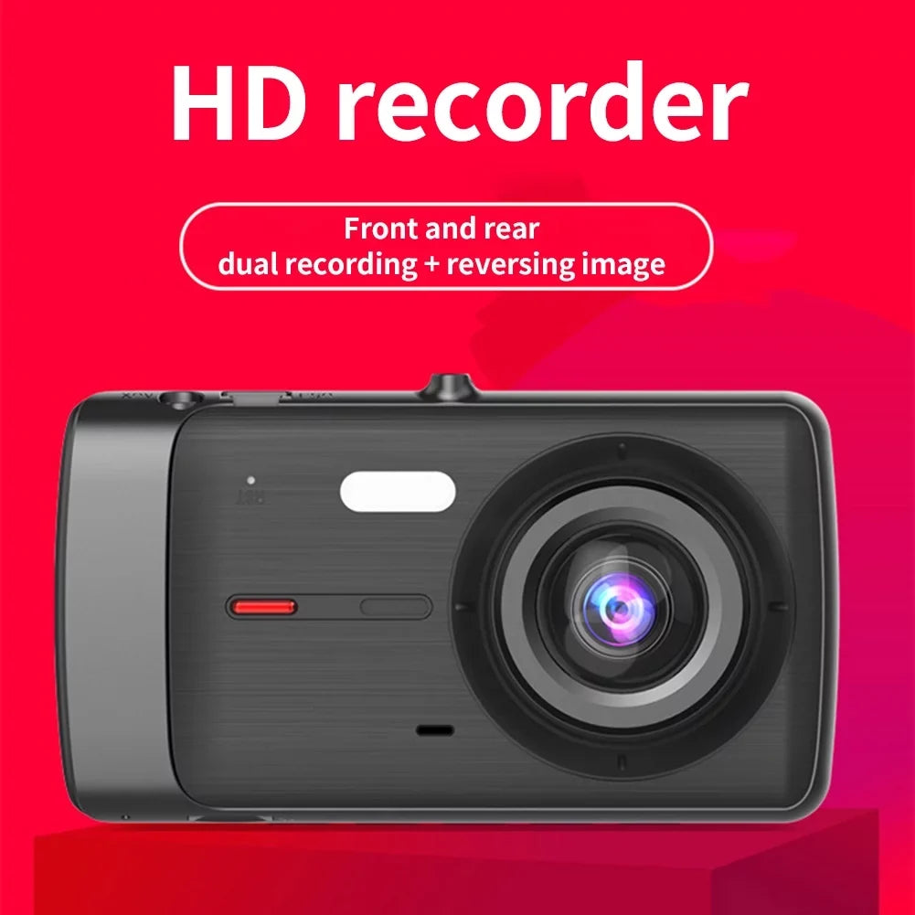 Car 4-inch Driving Recorder Dual Camera HD 1080P Night Vision DVR Reversing Image