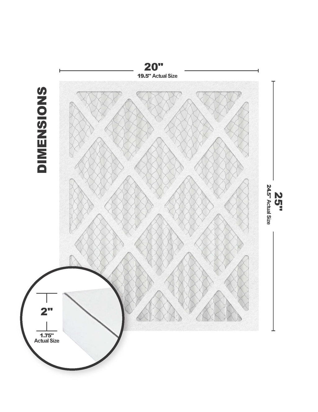 Accumulair Carbon 20x25x2 MERV 10 Odor Eliminating Air Filter (4 Pack)