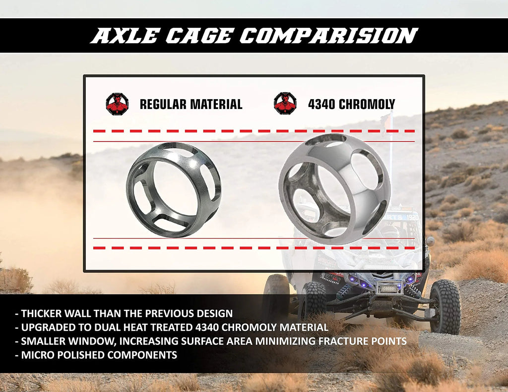 Demon Powersports Front Right Heavy Duty Lift Kit Axle (2006-21) Can Am Renegade/Outlander, Unique Boot On Terrain for Heat Reduction, 47 Degrees Larger Swing Angles (4”/6”(Gen2) Super ATV Lift Kit)