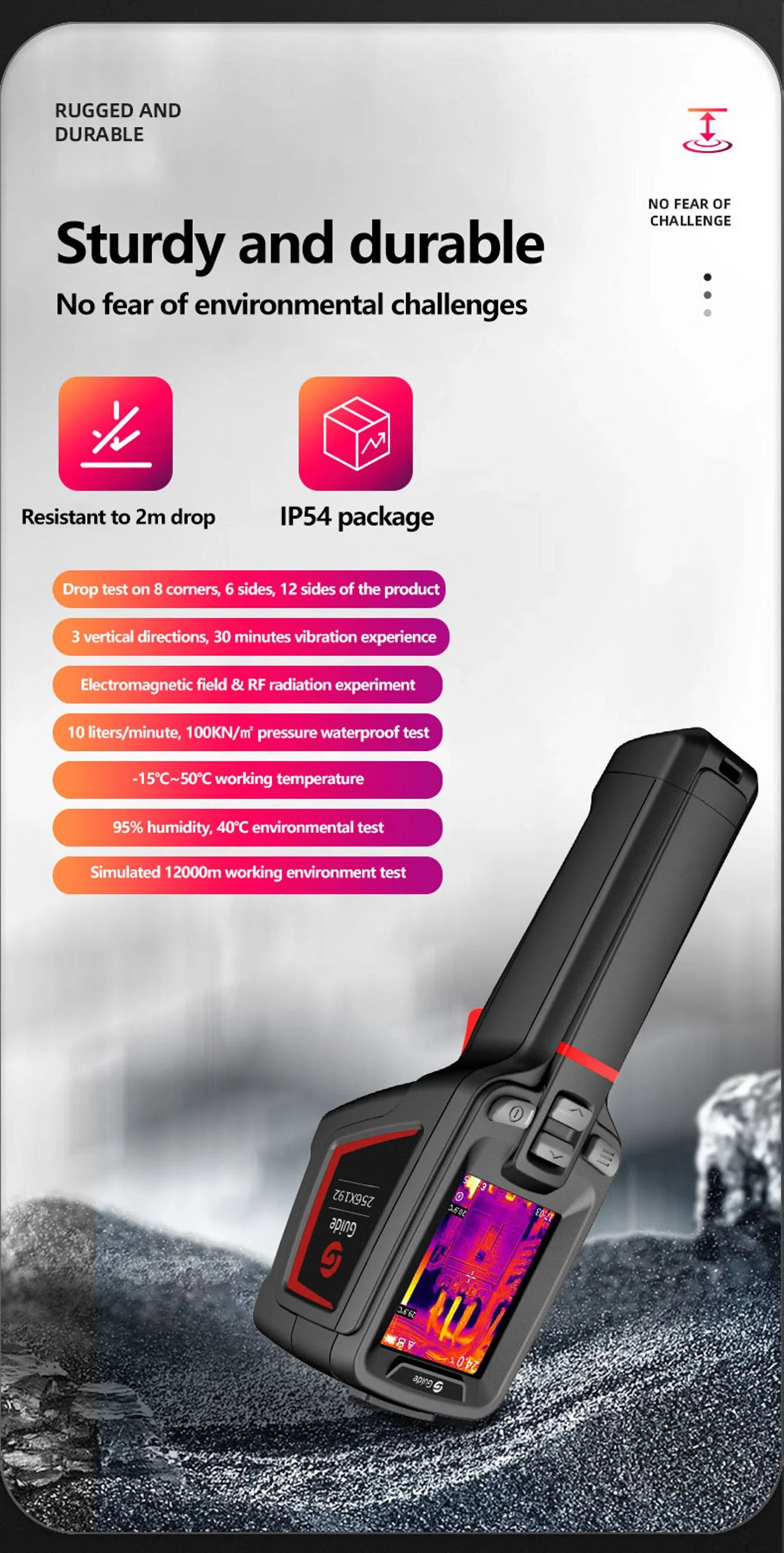 Guide PC210 Thermal Camera Infrared Thermal Imager for PCB Circuit HVAC Inspection Electrical Car Repair Thermographic Camera