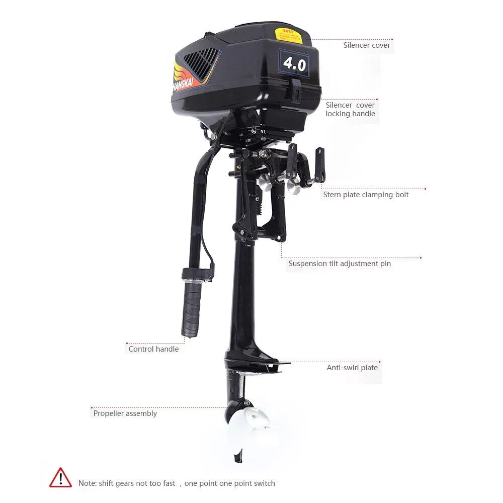 Miumaeov 1000W 4 HP Electric Outboard Motor Craft Engine Trolley Brushless Motor
