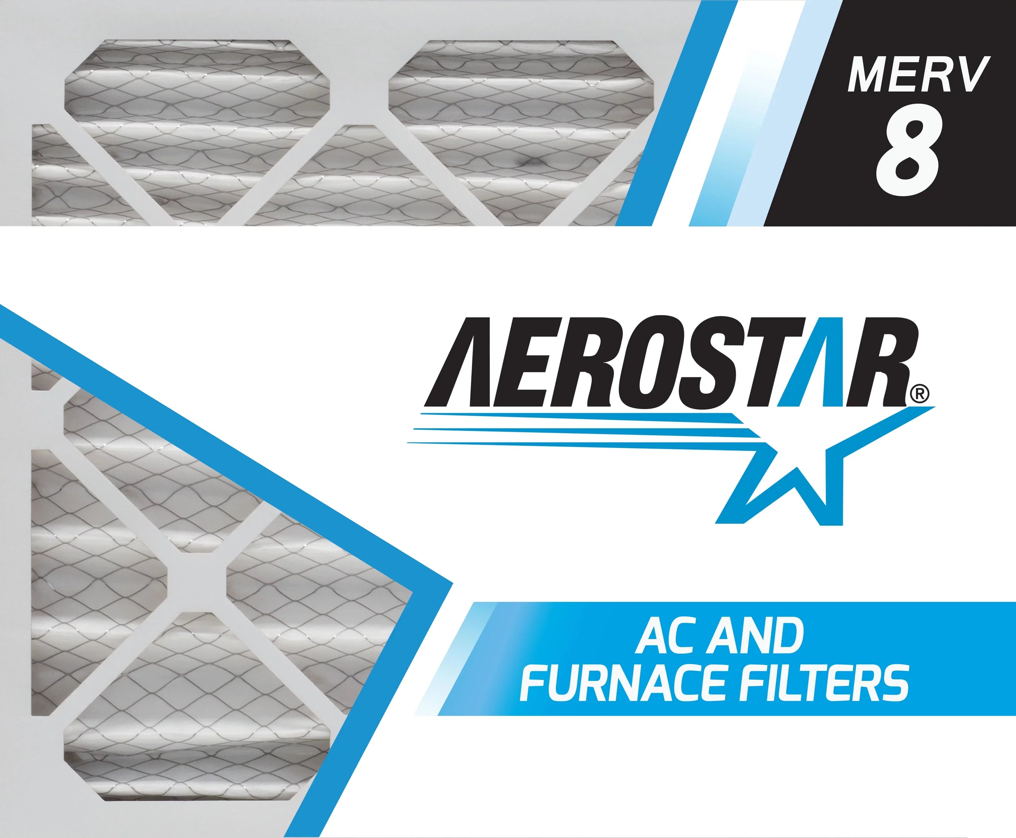 Aerostar 24x24x2 MERV 8, Pleated Air Filter, 24x24x2, Box of 6, Made in the USA