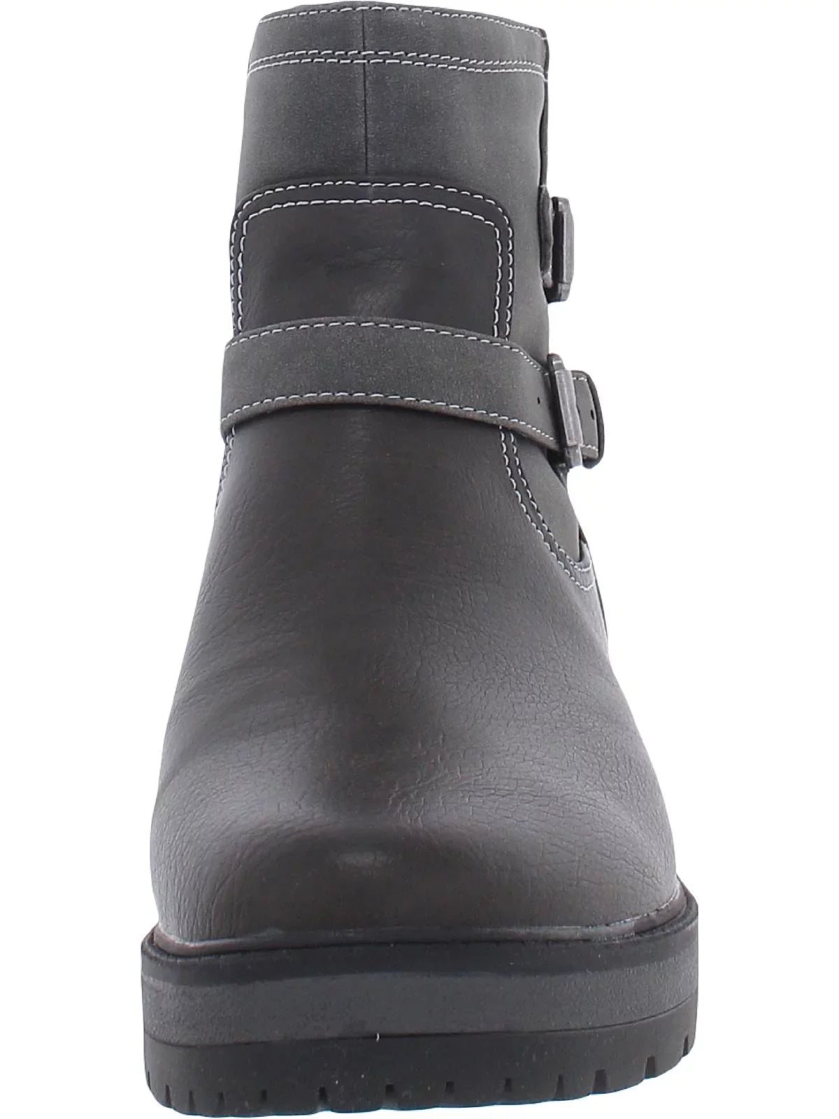 SOUL Naturalizer Womens North Faux Leather Latch Ankle Boots
