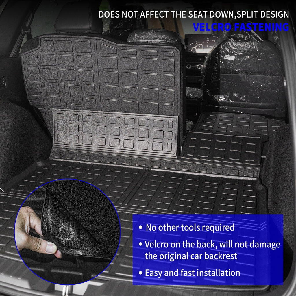 Cargo Mat Matching with 2023 2024 Honda CRV Hybrid Cargo Liner Trunk Mat Back Seat Protection Protector Honda CR-V Accessories (Fit Upper Deck, Trunk Mat+Backrest Mats)