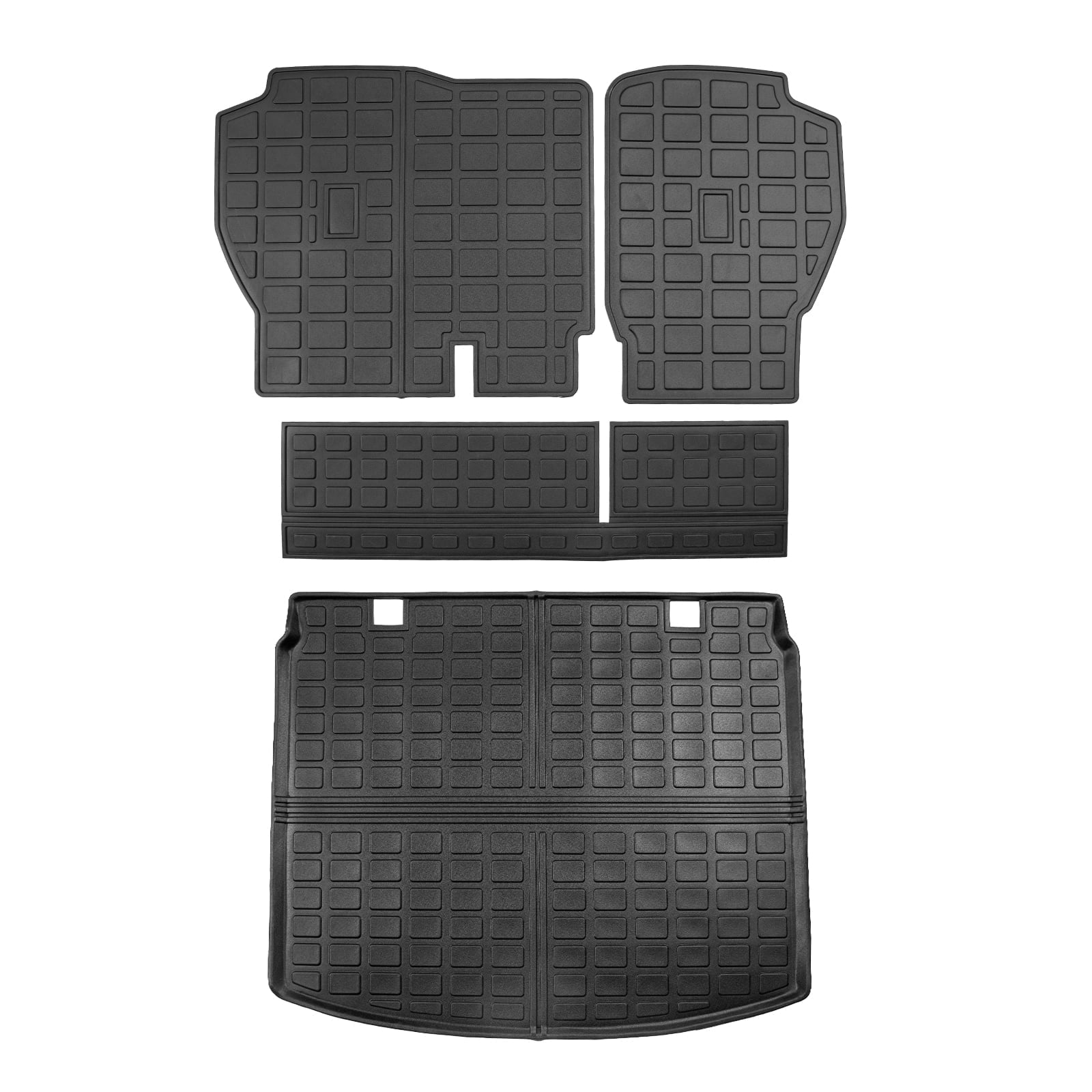 Cargo Mat Matching with 2023 2024 Honda CRV Hybrid Cargo Liner Trunk Mat Back Seat Protection Protector Honda CR-V Accessories (Fit Upper Deck, Trunk Mat+Backrest Mats)