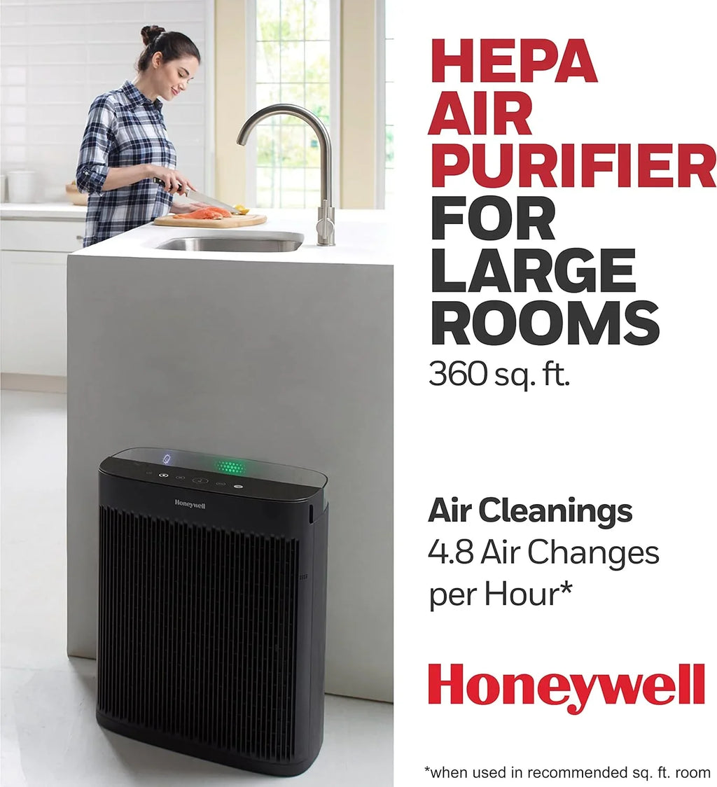 Open Box Honeywell InSight HEPA Air Purifier with Air Standard Indicator HPA5200B - Black