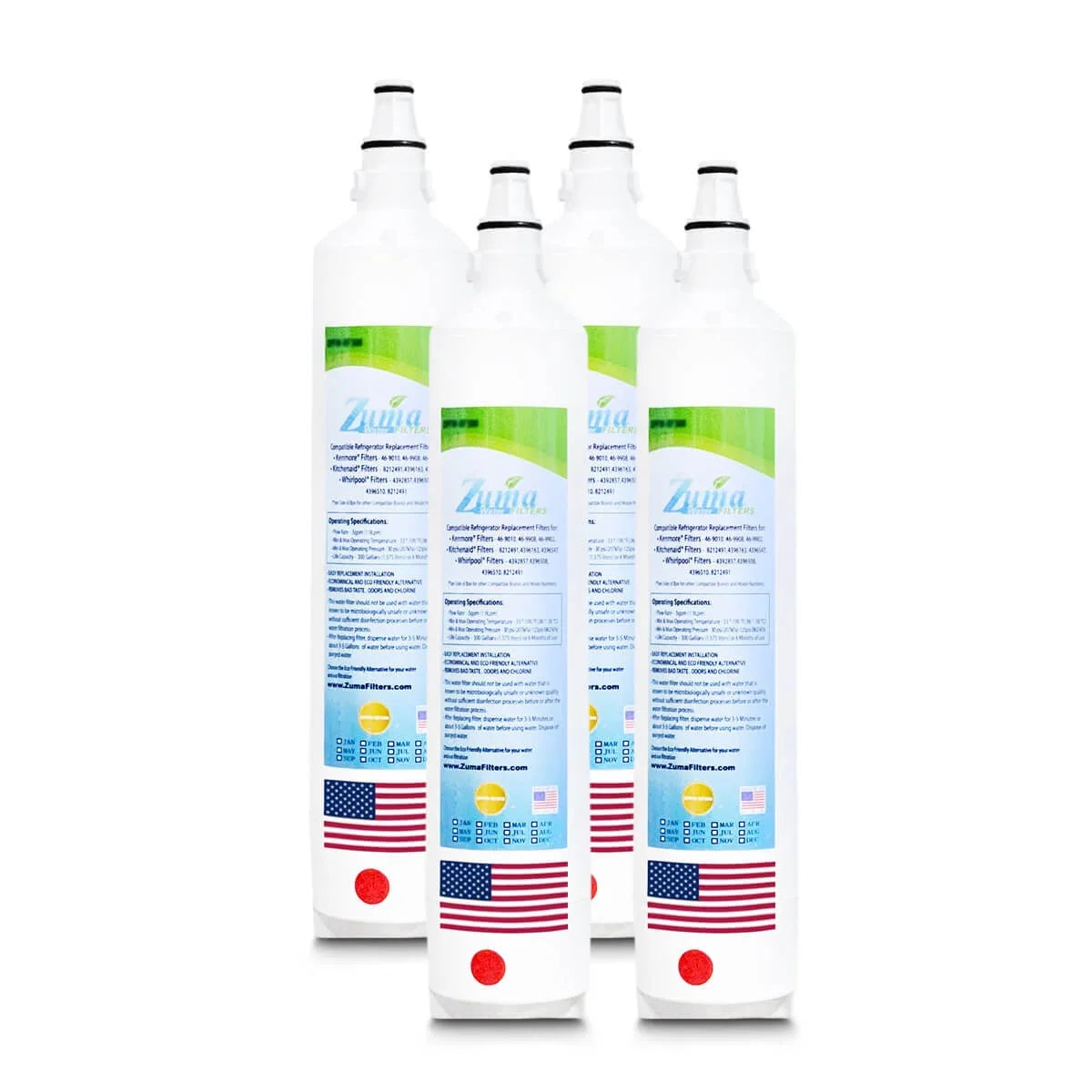 ZUMA Brand , Water Filters , Model # ZWFZ1-RF750 , Matching with Subzero® IC18FIRH - 4 Pack - Made in U.S.A.
